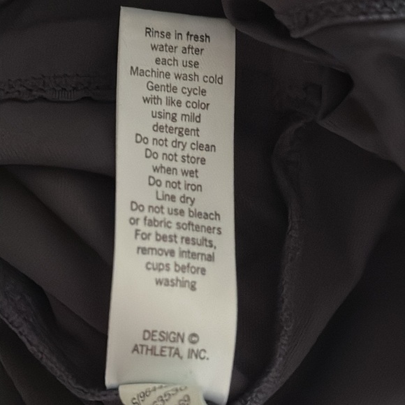 Athleta Women’s Coastline Swim Dress Asphalt Dark Gray Sz Medium Vacation Beach - Picture 10 of 10